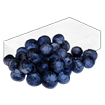 Blueberry cream puffin icon - blueberries and a block of cream cheese